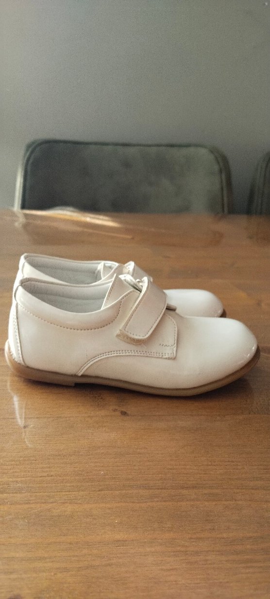 Beyaz sedef rengi cırtlı Erkek Çocuk Özel Ayakkabı - Görsel 2