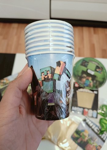  Beden Renk Minecraft Temalı Çok Renkli Parti Malzemeleri