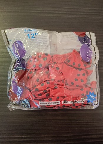 Kırmızı Siyah Puantiyeli Balon - Görsel 3