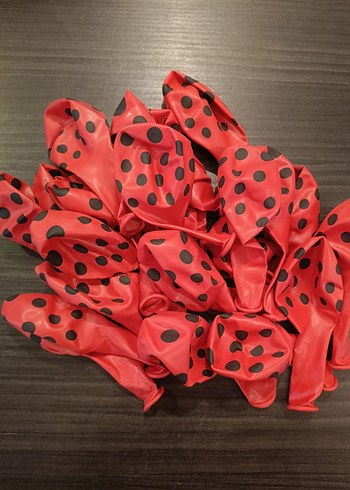 Kırmızı Siyah Puantiyeli Balon - Görsel 2