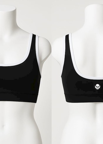 Siyah İnce Askılı Spor Büstiyer - Görsel 3