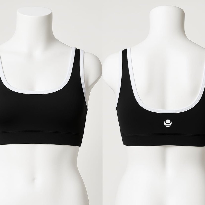 Siyah İnce Askılı Spor Büstiyer - Görsel 3