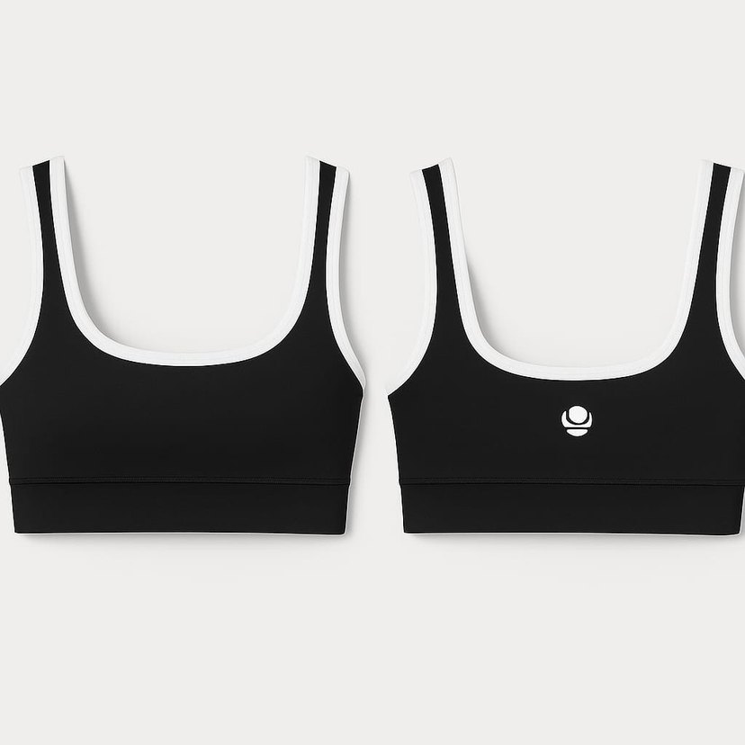 Siyah İnce Askılı Spor Büstiyer - Görsel 2