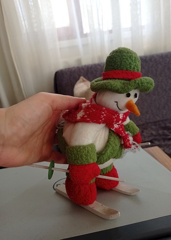 Renkli Kayak Yapan Kardan Adam Biblo - Görsel 2