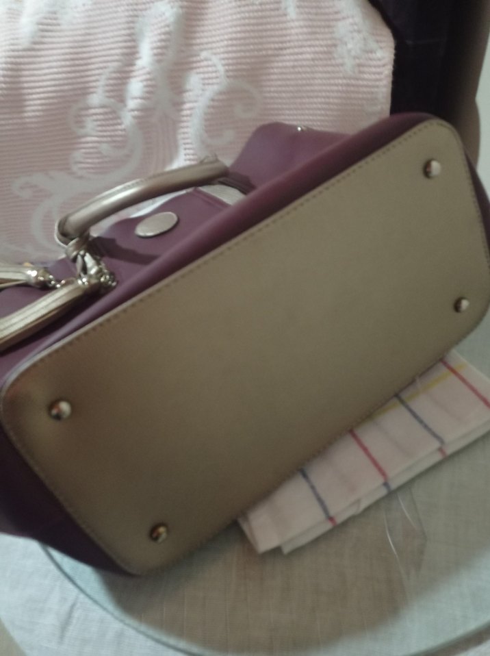 Bordo Dayanıklı Suni Deri Kadın Çanta Püsküllü - Görsel 3