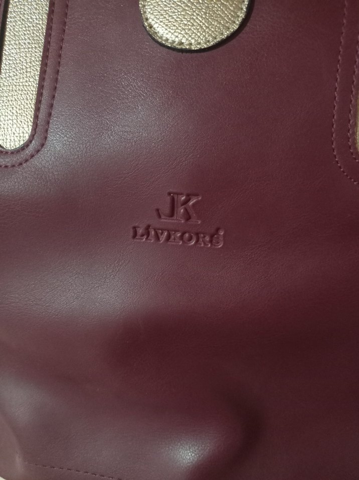 Bordo Dayanıklı Suni Deri Kadın Çanta Püsküllü - Görsel 4