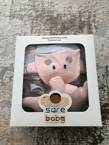 Sare baby özel tasarım pembe filli 10?lu hastane çıkışı