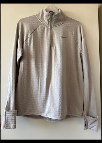Bej Yarım Fermuarlı Kadın Sweatshirt