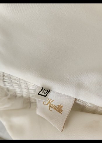 Beyaz Drapeli Straplez Kız Çocuk Elbisesi - Görsel 4