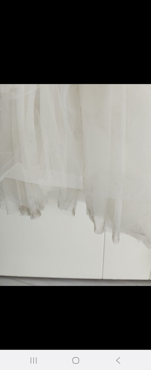 Beyaz Drapeli Straplez Kız Çocuk Elbisesi - Görsel 5