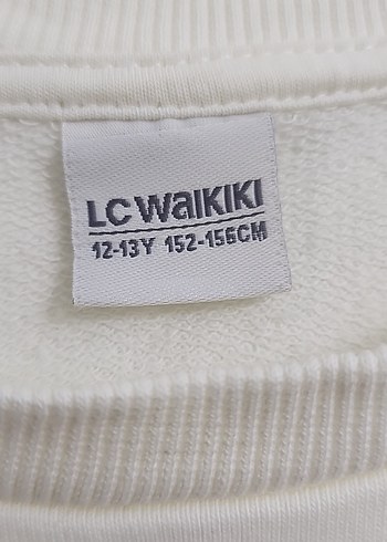 Ekru Uzun Kollu Pamuklu Sweatshirt - Görsel 3