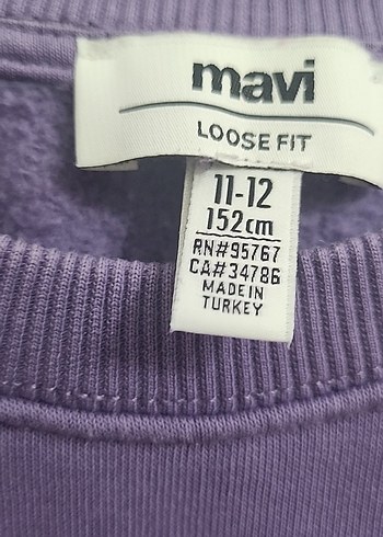Mor Mini Kadın Sweatshirt, Uzun Kollu, Rahat Kesim - Görsel 3