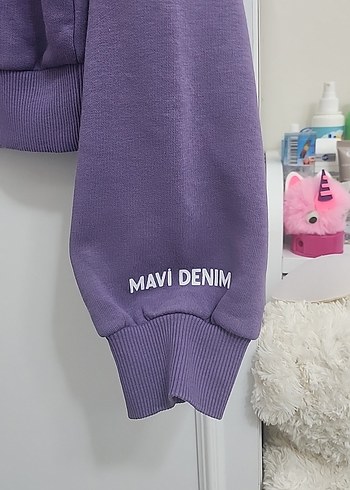 Mor Mini Kadın Sweatshirt, Uzun Kollu, Rahat Kesim - Görsel 4