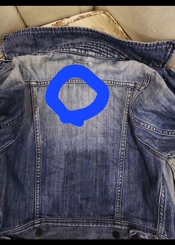 Mavi çocuk Denim Ceket Düğmeli Rahat Kesim - Görsel 7