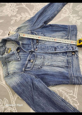 Mavi çocuk Denim Ceket Düğmeli Rahat Kesim - Görsel 4