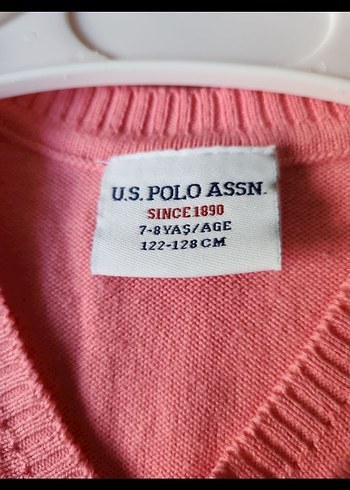 Pembe V Yaka Örgü çocuk kazak - Görsel 4