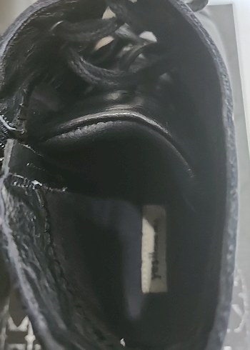 Kadın Siyah Deri Gotik Platform Bot - Görsel 5