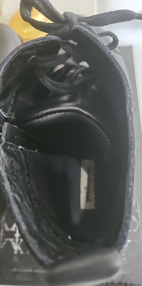 Kadın Siyah Deri Gotik Platform Bot - Görsel 5