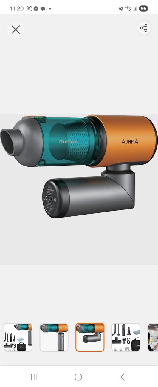 AUHMA AHV-27 Katlanabilir Kablosuz Araç Süpürgesi - Görsel 5