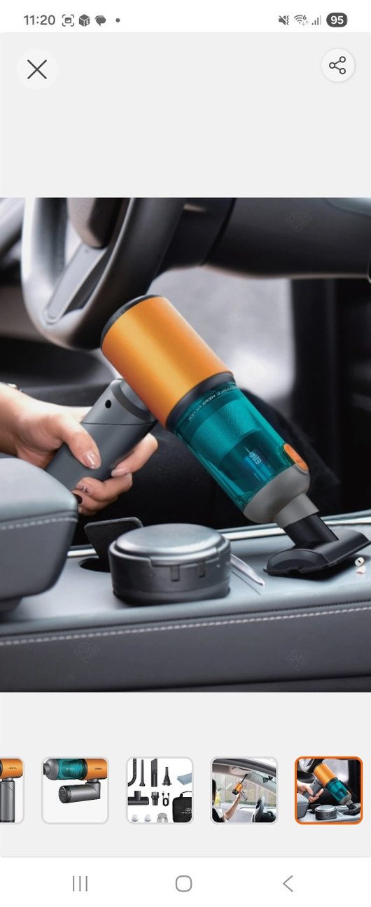 AUHMA AHV-27 Katlanabilir Kablosuz Araç Süpürgesi - Görsel 2