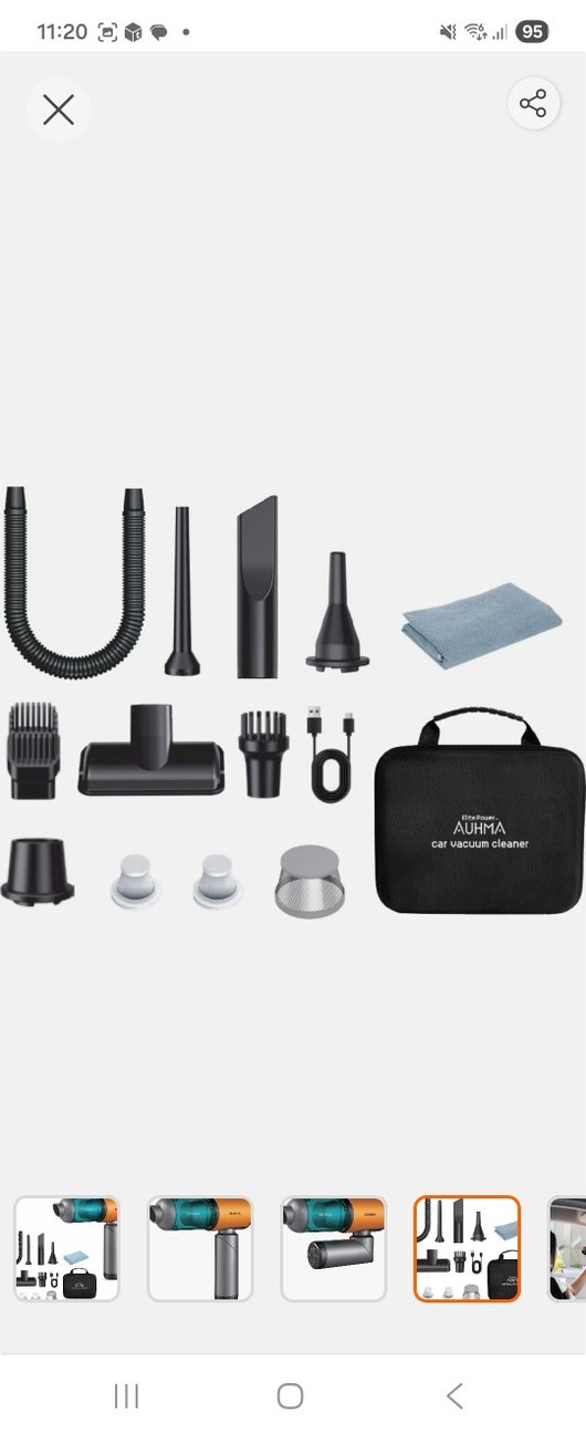 AUHMA AHV-27 Katlanabilir Kablosuz Araç Süpürgesi - Görsel 4