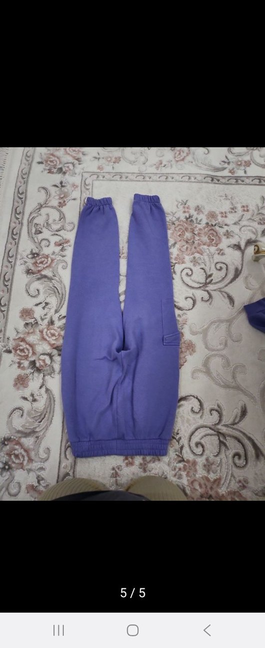 Kızlar için Mor Kapüşonlu Sweatshirt ve Eşofman - Görsel 5