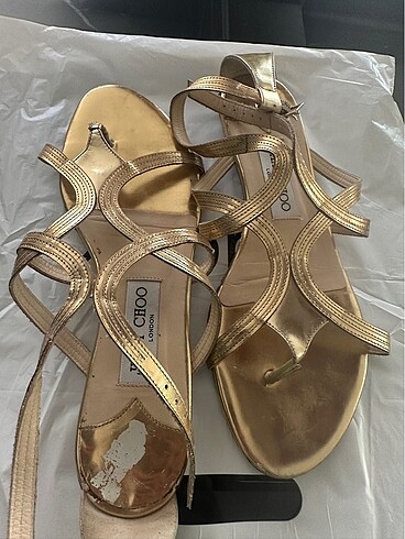 38 Beden Jimmy Choo Gold Sandalet