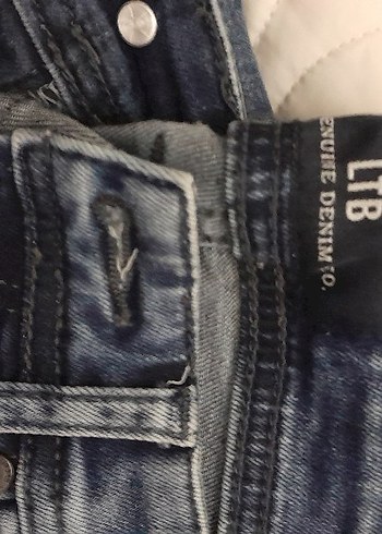 Kadın Parlak Mavi Midi Kot Pantolon - Görsel 5