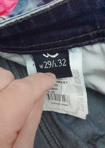 Kadın Parlak Mavi Midi Kot Pantolon - Görsel 4