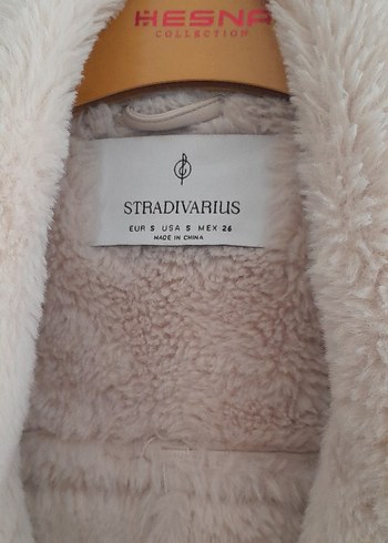 Bej Süet Kürklü Kadın Mont - Görsel 2