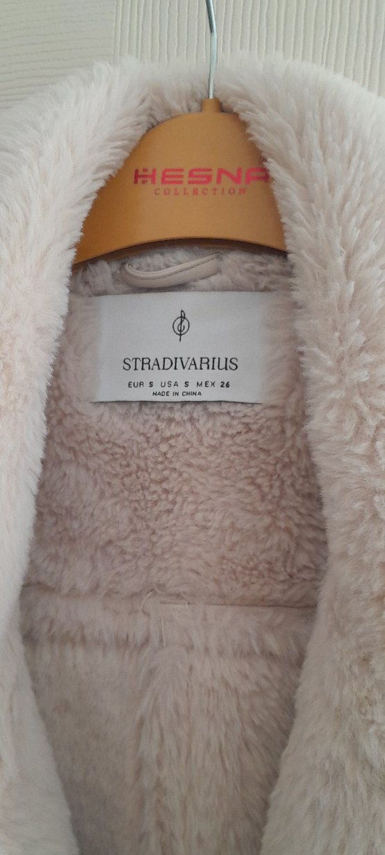 Bej Süet Kürklü Kadın Mont - Görsel 2