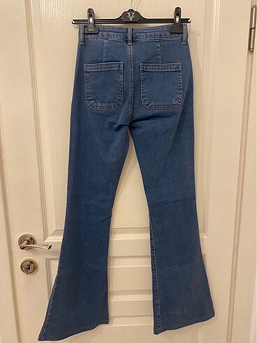 xs Beden mavi Renk Koton İspanyol Paça Jeans