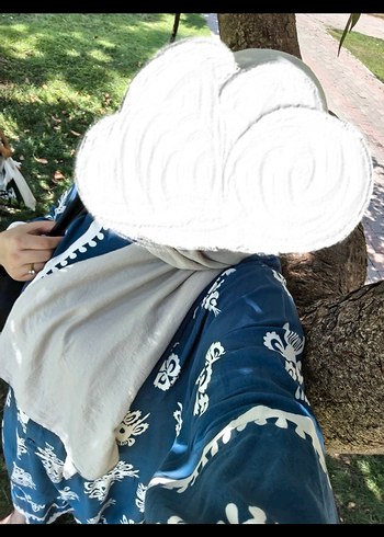 Diğer Viskon Elbise Bohem Uzun Kollu Salaş Çok Renkli Elbise