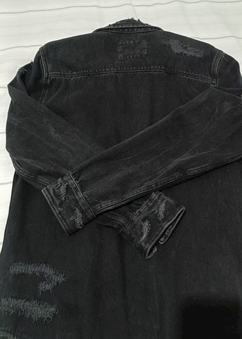 Zara ERKEK Siyah KOT Ceket - Görsel 5