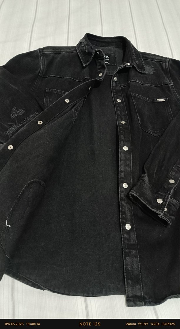 Zara ERKEK Siyah KOT Ceket - Görsel 2