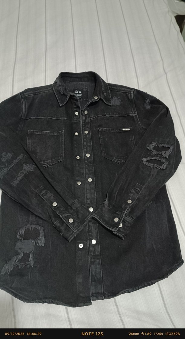 Zara ERKEK Siyah KOT Ceket - Görsel 4