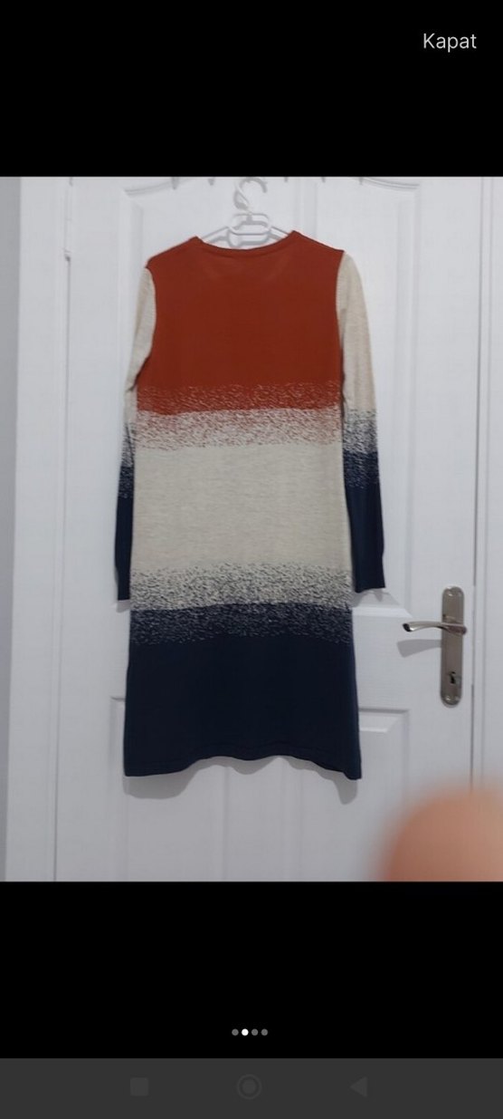 Renk Geçişli Uzun Kollu Örgü Kadın Kazak - Görsel 2