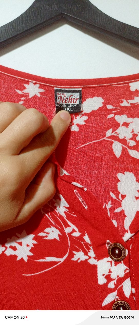 Çizgili Bol Kesim büyük beden elbise - Görsel 3