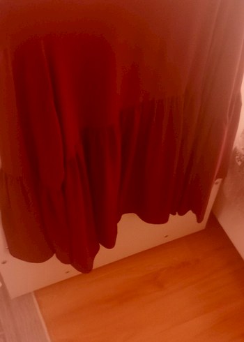 Kırmızı Uzun Hamile üst büyük beden salaş - Görsel 2