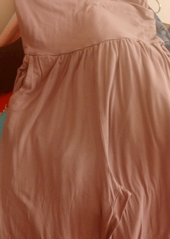 Bej Kadın Bohem Salaş Midi Kumaş Pantolon - Görsel 2