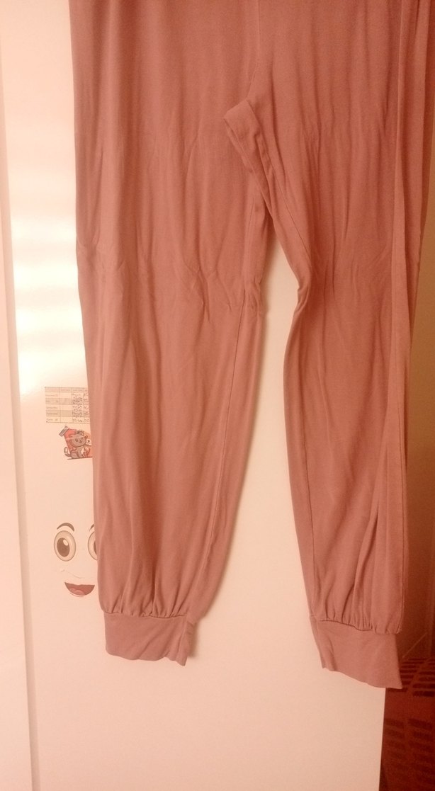 Bej Kadın Bohem Salaş Midi Kumaş Pantolon - Görsel 4