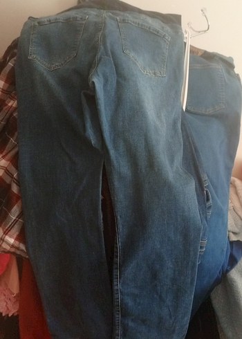 Gevşek Kesim Hamile Kot Pantolon büyük beden - Görsel 2