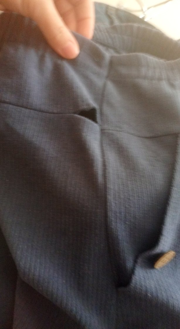 Düğmeli Mavi Denim büyük beden etek - Görsel 4