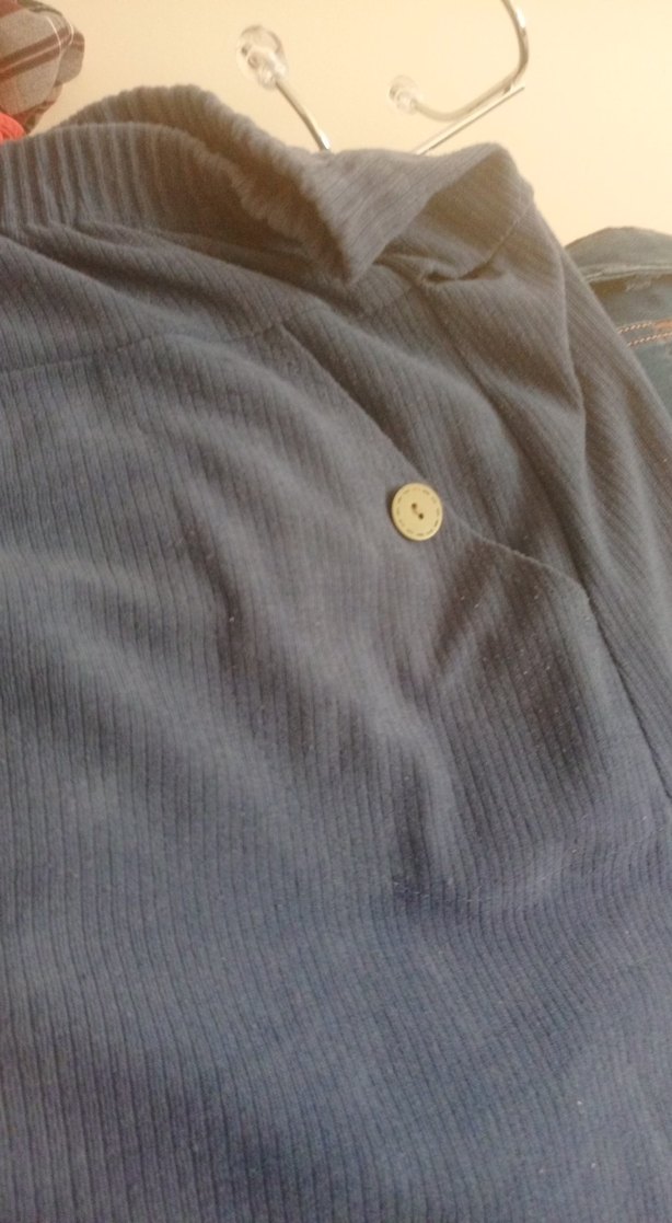 Düğmeli Mavi Denim büyük beden etek - Görsel 2