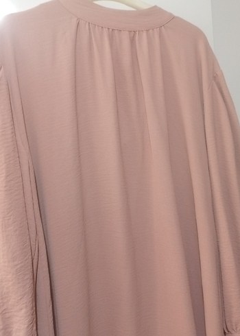 Bej Uzun Keten Salaş hamile elbise büyük beden - Görsel 2