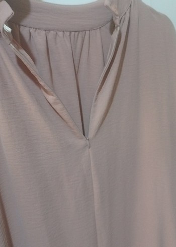 Bej Uzun Keten Salaş hamile elbise büyük beden - Görsel 3