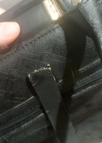 Siyah Deri Kadın Çanta - Kemer Detaylı - Görsel 3