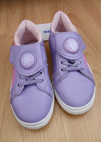 Kız Çocuk Mor Sneakers Cırt Cırtlı