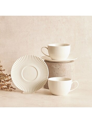 Beden beyaz Renk KARACA SEASHELL ÇAY FİNCANİ
