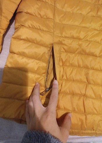 xl Beden sarı Renk Zara kadın mont